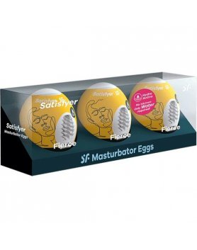 SATISFYER SET DE HUEVOS MASTURBADORES FIERCE - 3UDS VIBRASHOP