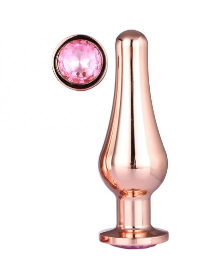 PLUG ANAL GRANDE GLEAMING LOVE ROSE GOLD PLEASURE VIBRASHOP