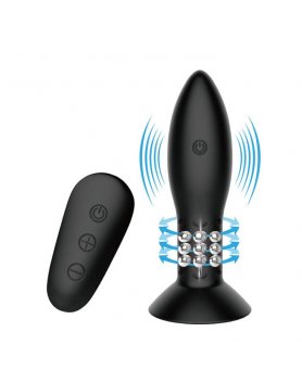 vibrador plug anal con bolas rotadoras Vibrashop