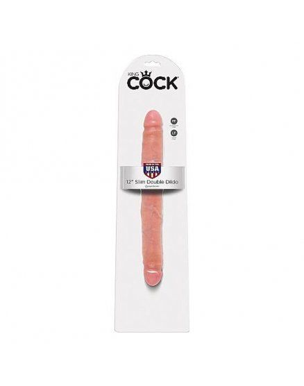 KING COCK DOBLE PENE REALÍSTICO DELGADO NATURAL VIBRASHOP