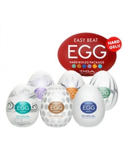 tenga huevo masturbador pack 6 modelos hard boiled VIBRASHOP