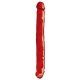 basix pene doble de gelatina rojo 34 cm VIBRASHOP