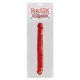 basix pene doble de gelatina rojo 34 cm VIBRASHOP