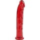 JELLY JEWELS - DILDO CON BASE SUCCION - ROJO VIBRASHOP