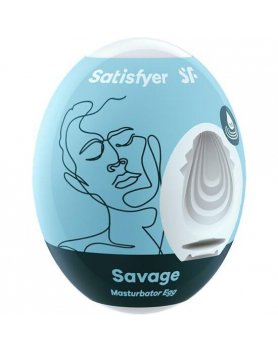 SATISFYER HUEVO MASTURBADOR EGG SINGLE SAVAGE VIBRASHOP